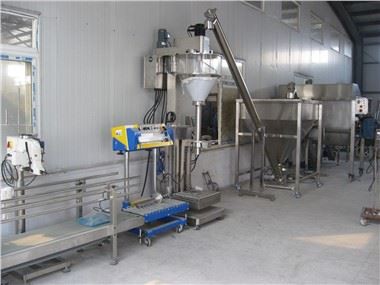 Linka na miešanie a plnenie prášku 25 kg